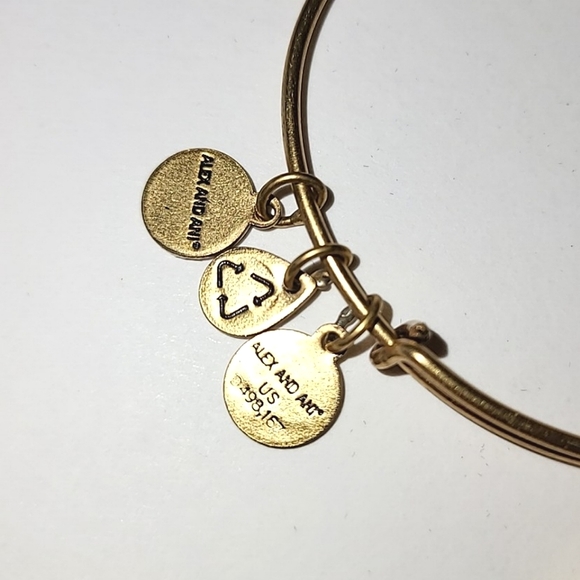 ALEX AND ANI "LOVE" ADJUSTABLE BANGLE BRACELET - Picture 5 of 6